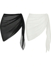 Wrap me (cover up) Black, white & pink
